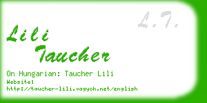 lili taucher business card